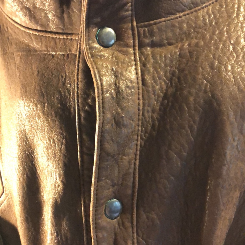 Vintage futuristic Philip Monet pebbled leather bomber jacket size large/XL - Picture 8 of 15